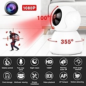 abordables Caméras IP d&#039;intérieur-720p caméra de sécurité ip sans fil cctv wifi caméra de surveillance à domicile prise en charge du moniteur pour bébé p2p téléphone télécommande filtre ir-cut vision nocturne infrarouge détection de