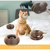 cheap Cat Toys-Magic Organ Cat Toy Cats Scratcher Scratch Board Round Corrugated Scratching Post Toys for Cats Grinding Claw Cat Accessories