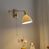 abordables Apliques de pared para interior-Luz de pared led, luz de brazo oscilante, cerámica, hierro, sala de estar, habitación de muestra, dormitorio, mesita de noche, pared de tv, luz de arte, luz de pared 110-240v