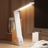 preiswerte Schreibtischlampen-Tragbare LED-Schreibtischlampe, faltbar, 3 Farben, Touch-dimmbar, Tischlampe, wiederaufladbar, USB-Nachtleselampe für Studium, Büroarbeit