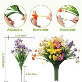 economico Piante e Fiori Artificiali-1pc fiori artificiali margherita piante di plastica decorazione della casa finestra fiori di plastica per esterni decorazione di nozze