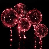 tanie Łańcuchy świetlne baterii-Eleganckie przyjęcie weselne led balon świecący przyjęcie artykuły ślubne dekoracja przezroczysta bańka dekoracja przyjęcie urodzinowe wesele led balony sznur świateł prezent świąteczny
