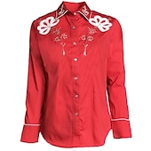 economico camicie western da uomo-Per uomo Floreale Stampe astratte Camicia Camicia occidentale Camicia da cowboy Manica lunga Di tendenza Streetwear Originale Esterno Giornaliero Autunno inverno Collo ripiegabile Stampa Bottone giù