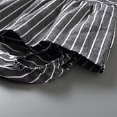 baratos Vestidos Casuais-Mamãe e eu Macacão Listra Ao ar livre Frente Única Cinzento Sem Manga Mini Férias Roupas Combinando