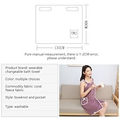 baratos Toalhas-plus size 80-180 catties pode usar toalha de banho sling roupão de banho feminino saia de banho espessa adulto do que algodão puro absorvente