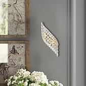 Недорогие Хрустальные настенные бра-38 см современный прихожей кристалл дизайн заподлицо настенные светильники светодиодный металлический настенный светильник 110-120 в 220-240 в 20 Вт / g4