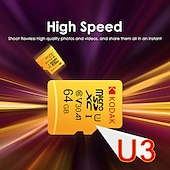 cheap Computer Peripherals-Kodak Micro SD Card U3 V30 256GB 128GB SDXC Flash Memory Card C10 U3 4K HD cartao de Memoria Micro SD TF Card With SD Adapter