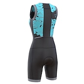 economico Abbigliamento Triathlon Donna-Per donna Tuta da triathlon Senza maniche Ciclismo da montagna Cicismo su strada Rosa scuro Giallo Rosa Pop art Bicicletta Traspirante Asciugatura rapida Elastene Gli sport Pop art Fantasia geometrica