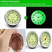 economico Ornamenti e pendenti per auto-1pc orologio luminoso per auto termometro igrometro decorazione per auto orologio luminoso per auto orologio al quarzo multi-funzione decorazione per interni auto