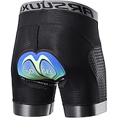 baratos Roupa interior masculina e Camada Base-Homens Cueca Boxer Acolchoada Bermudas Acolchoadas Para Ciclismo Moto Shorts acolchoados / camurça Calças Ciclismo de Montanha Ciclismo de Estrada Esportes Respirável Secagem Rápida Leve Redutor de