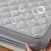 abordables Parures de draps-Protector de matelas imperméable Matelas matelassé Housse de matelas ajustée Protéger le matelas Reine Pleine Roi Housse de matelas protectrice avec bande élastique Épaissi anti-urine