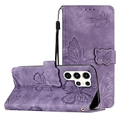 levne Pouzdra pro Samsung-telefon Carcasă Pro Samsung Galaxy S23 S22 S21 S20 Plus Ultra A54 A34 A14 A73 A53 A33 A23 A13 S10 Plus S25 Ultra Pouzdro na peněženku Flip Peněženka Ochrana celého těla Motýl TPU PU kůže