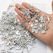 economico kit per la creazione di perline-300pcs/set orecchini di pendente d&#039;argento tibetani della lega piccoli pendenti accessori fai da te dei monili