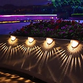 cheap Outdoor Wall Lights-Solar Fence Lights Outdoor Waterproof Garden Lights Solar Wall Lights for Fence Yard Villa Garden Garage Deck Stairs Landscape Decoration