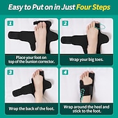 cheap Foot Health-A Pair Bunion Corrector for Women and Men, Big Toe Separator Pain Relief, Big Toe Straightener with Splint, Bunion Corrector Pad with Adjustable Strap, Hallux Valgus Brace for Day/Night Support