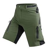 お買い得  メンズショートパンツ・タイツ・パンツ-男性用 MTBショーツ バイク バギーショーツ MTBショーツ マウンテンサイクリング ロードバイク スポーツ パッチワーク 3Dパッド 高通気性 速乾性 吸汗性 ブラック アーミーグリーン 衣類 サイクルウェア