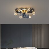 preiswerte Deckenventilator-Leuchten-Deckenventilator mit Licht ca&amp;amp; Fernbedienung 52cm 3-Licht dimmbar 6 Windgeschwindigkeiten moderner Deckenventilator für Schlafzimmer, Wohnzimmer, kleines Zimmer 110-240V