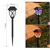 Недорогие Подсветки дорожки и фонарики-2 шт. солнечные фонари для дорожек, светильники для двора, водонепроницаемые светильники для газона, наружное украшение для дома, двор, сад, трава, украшение для дорожки