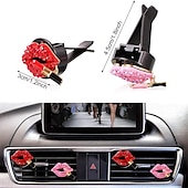preiswerte Anhänger &amp; Ornamente fürs Auto-süßer lippenstift lippenform bohrer auto parfüm lufterfrischer diffusor auto duft clip vent parfüm auto aroma zubehör automobil dekoration kürbis aromatherapie für auto