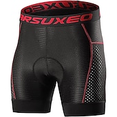 baratos Roupa interior masculina e Camada Base-Homens Cueca Boxer Acolchoada Bermudas Acolchoadas Para Ciclismo Moto Shorts acolchoados / camurça Calças Ciclismo de Montanha Ciclismo de Estrada Esportes Respirável Secagem Rápida Leve Redutor de