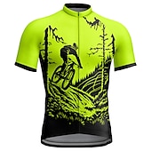 voordelige Heren shirts-Voor heren Wielrenshirt Korte mouw Fietsen Shirt Kleding Bovenlichaam met 3 achterzakken Bergracen Wegwielrennen Ademend Sneldrogend Vochtregelerend Reflecterende strips Rood Blauw Donkergroen