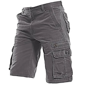voordelige Klassiek-Voor heren Cargoshorts Wandelshorts Zak met rits Flap zak Effen Comfort Ademend Buiten Dagelijks Uitgaan Modieus Casual Zwart Leger Groen