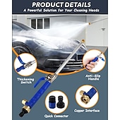 cheap Watering &amp; Irrigation-2023 Upgraded Jet Nozzle for Garden Hose Power Washer Wand Hydro Jet High Pressure Washer Tools with 2 Different Nozzles and Hose Quick Connectors