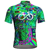 cheap Men's Jerseys-Men's Cycling Jersey Graphic Funny Boho Short Sleeve Bike Jersey Top with 3 Rear Pockets Mountain Bike MTB Road Bike Cycling Quick Dry Reflective Strips Back Pocket Moisture Wicking Sports Violet
