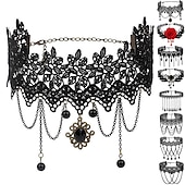 levne Příslušenství a další-Náhrdelník Chocker Náhrdelník Chocker Punk a gotika Lolita Krajka Pro Lolita Kostýmová hra Dámské Kostýmní šperky Módní šperky