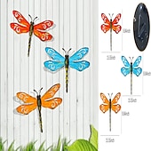 voordelige metalen wanddecoratie-wanddecoratie metalen libelle wanddecoratie buiten tuinhek arthangende decoraties voor woonkamer slaapkamer 1 st