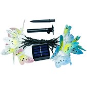 billige Solstrengelys-rgb solenergi sommerfugl optisk fiber fe string lampe vanntett utendørs hage ferie dekorasjon lampe bursdagsfest atmosfære lampe hage plen dekorasjon lampe