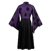 levne Anime kostýmy-kokushibou cosplay kostýmy s dočasným tetováním zabíječ démonů: kimetsu no yaiba japonské anime cosplay kostýmy kimono obleky pro muže, ženy