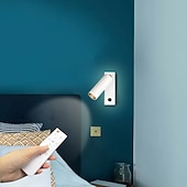 זול אורות קיר פנימיים-מנורת קיר LED ותאורת קריאה שניים באחד פמוטי קיר רב תכליתיים. מנורת קיר לד לחדר שינה פמוטים קיר ליד המיטה מנורות קריאה