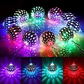 abordables Guirlandes solaires-Guirlande lumineuse solaire marocaine élégante pour réception de mariage, guirlande lumineuse à LED en forme de globe, éclairage d&#039;extérieur étanche, 8 modes d&#039;éclairage, boule lumineuse étanche