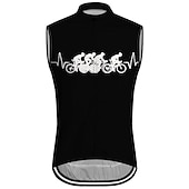 זול חולצות גברים-בגדי ריקוד גברים ווסט לרכיבה חולצת ג'רסי לרכיבה גראפי מצחיק ללא שרוולים אופנייים אפוד ג'רזי צמרות עם 3 כיסים אחוריים רכיבת הרים רכיבת כביש ייבוש מהיר כיס אחורי פתילת לחות נושם ספורט שחור צהוב אדום