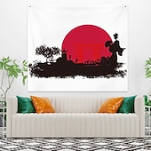 baratos tapeçarias de arte-estilo japonês tapeçaria pendurada arte da parede grande tapeçaria mural decoração fotografia pano de fundo cobertor cortina casa quarto sala de estar decoração templo mulheres sol