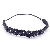 economico Accessori per acconciature-6 pezzi elastici strass in rilievo donne fasce per capelli fatti a mano gioielli vintage fasce per capelli per accessori per capelli ragazza 20-26.8 multicolor
