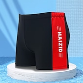 cheap Men&#039;s Boxer Swim Trunks-Men&#039;s Swimwear Swim Briefs Swim Thong Print Letter Breathable Soft Outdoor Casual Daily Hawaiian Stylish Red Blue Micro-elastic