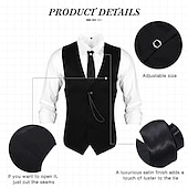 billiga Outfits-Retro / vintage Glada 20-talet 1920-talet Kläder Väst Panamahatt Den store Gatsby Herre Mode Herr Jul Halloween Karnival Bal Möhippa Festival Vuxna Kravatt Väst Hatt Alla årstider
