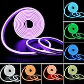 cheap Neon LED Lights-Waterproof LED Neon Tube 30M 25M 20M 15M 10M 5M 3M 2M 1M AC 220V-240V SMD 2835 Flexible Neon Strip Single Color for Outdoor Decorative Lighting