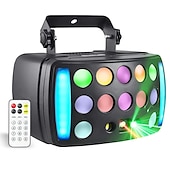 economico Luci da palcoscenico-luci per feste da interno dj palco discoteca luce 4 in 1 con rgbw derby beam rosso verde motivo luce led stroboscopica e marquee dinamico telecomando e controllo dmx ottimo per discoteca club festa dj palco illuminazione