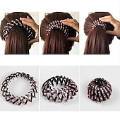 abordables Accessoires de coiffure-1 pc strass nid forme pince à cheveux élégant bun maker queue de cheval titulaire cheveux griffe coiffure accessoire