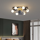preiswerte Deckenventilator-Leuchten-Deckenventilator mit Licht ca&amp;amp; Fernbedienung 52cm 3-Licht dimmbar 6 Windgeschwindigkeiten moderner Deckenventilator für Schlafzimmer, Wohnzimmer, kleines Zimmer 110-240V