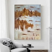 halpa Abstraktit taulut-Hang-Painted öljymaalaus Maalattu Pysty Abstrakti Maisema Nykyaikainen Moderni Ilman Inner Frame  (ei kehystä)