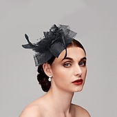 economico Fascinator-Fascinatori  Cappelli  Fasce per capelli in tulle  piume  rete con 1 pezzo Matrimonio  Occasione speciale  Copricapo per tea party per un&#039;ottima impressione Fascinatori del Derby Giornata di corsa