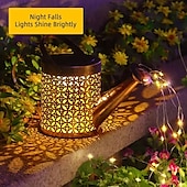 cheap Pathway Lights &amp; Lanterns-Watering Can Solar Lights Waterproof Copper Lights 36 LEDs for Outdoor Pathway Backyard Deck Lawn Patio Walkway 2 Modes Light Control