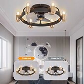 お買い得  シーリングファンライト-リモコン付きシーリングファン 3/6ライト フラッシュマウント ロープロファイル 屋内シーリングファン 39インチ 220-240v