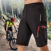 abordables Shorts, collants et pantalons pour hommes-Homme Short VTT Velo Cyclisme Short Vélo Vélo Cuissard Short Short VTT Vélo tout terrain Vélo Route Des sports Respirable Séchage rapide Poids Léger Bandes Réfléchissantes Noir avec rouge Noir