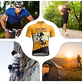 cheap Men's Jerseys-Men's Cycling Jersey Graphic Letter &amp; Number Funny Short Sleeve Bike Jersey Top with 3 Rear Pockets Mountain Bike MTB Road Bike Cycling Quick Dry Reflective Strips Back Pocket Moisture Wicking Sports