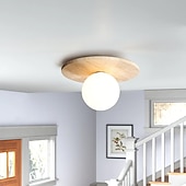 levne Jednoduché stropní osvětlení-led stropní světlo 12cm geometrické tvary zapuštěná světla keramické dřevo umělecký styl formální styl stropní světlo do chodby teplé bílé 110-240v